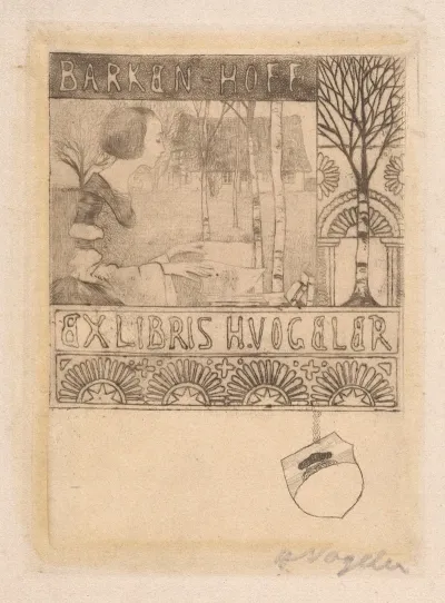 Ex Libris Barken Hoff H Vogeler