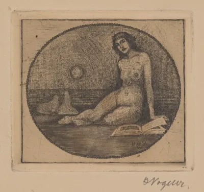 Ex Libris Liegende Am Meer