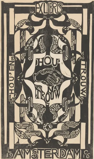 Ex Libris Van De Vereniging Houen Trouw