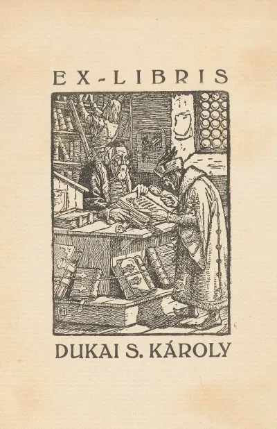 Ex Libris Van Dukai S Karoly