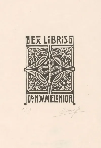 Ex Libris Van Hendrik Willem Melchior