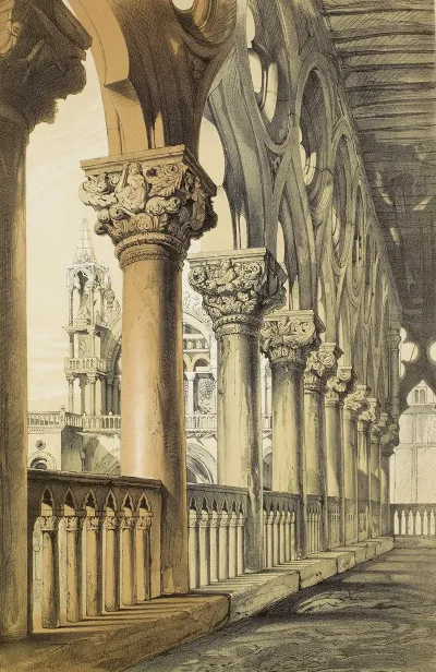Examples Of Architecture Of Venice The Ducal Palace Renaissance Capitals Of The Loggia