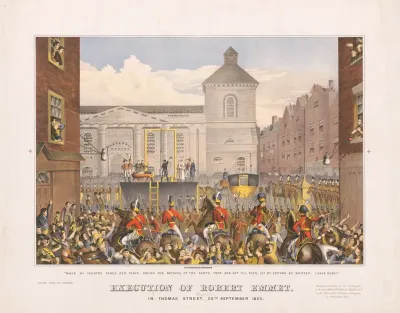 Execution Of Robert Emmet In Thomas Street Dublin 20th September 1803
