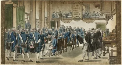 Exercitiegenootschap Pro Aris Et Focis Beediging In De Grote Zaal Van De Doelen 5 April 1787 2