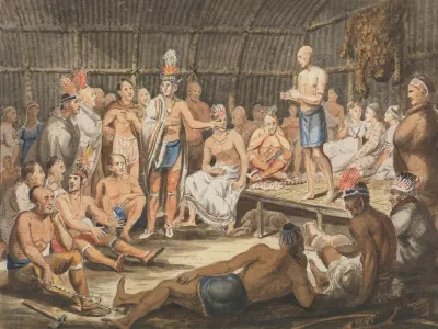 Exhibition Of Indian Tribal Ceremonies At The Olympic Theater Philadelphia