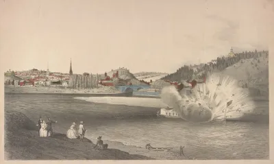 Explosion Of The Alfred Thomas At Easton Pa March 6th 1860 2