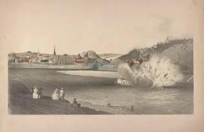 Explosion Of The Alfred Thomas At Easton Pa March 6th 1860 3
