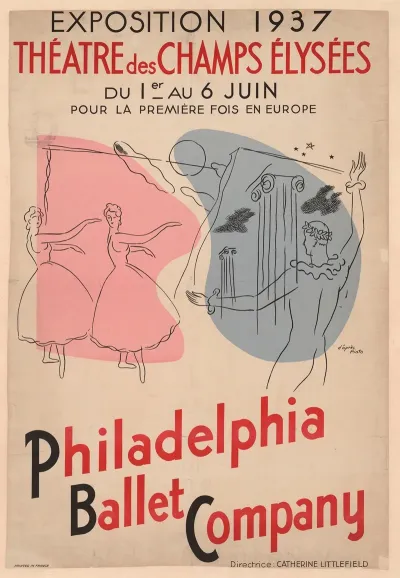 Exposition 1937 Theatre Des Champs Elysees Du 1er Au 6 Juin Pour La Premiere Fois En Europe Philadelphia Ballet Company