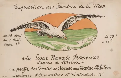 Exposition Des Peintres De La Mer A La Ligue Navale Francaise Au Profit Des Comites De Secours Aux Marins Mobilises