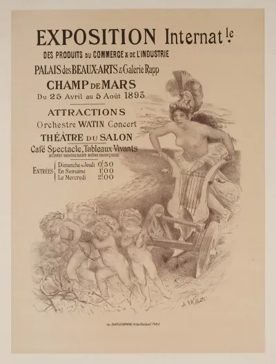 Exposition Internationale Des Produits Du Commerce De Lindustrie Palais Des Beaux Arts Galerie Rapp Champ De