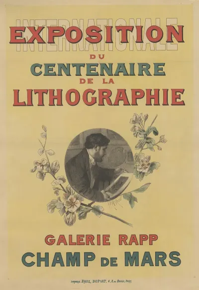 Exposition Internationale Du Centenaire De La Lithographie Galerie Rapp Champ De Mars