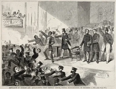 Expulsion Of Negroes And Abolitionists From Tremont Temple Boston Massachusetts On December 3 1860