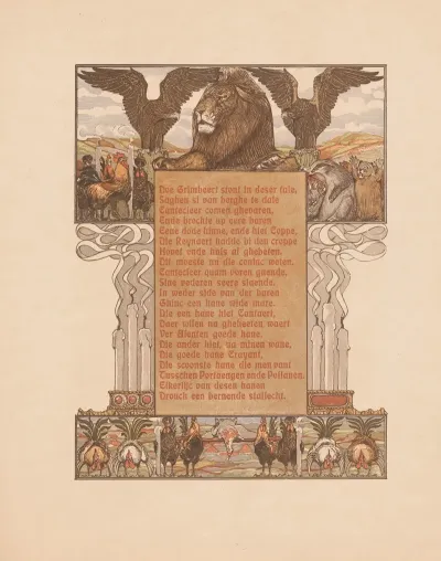 Extinguished Candles And Lion Nobel Flanked By Eagles