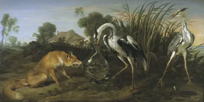 Fable Of The Fox And The Heron