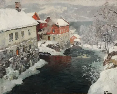 Fabriques En Norvege Les Deux Moulins Sur La Riviere Mesma