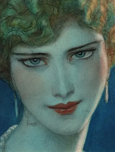 Face Of Blonde Girl With Earrings