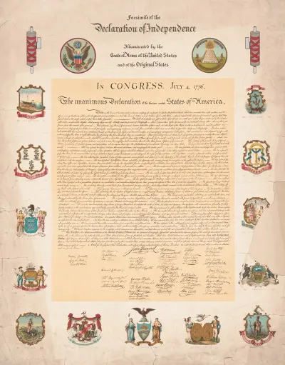 Facsimile Of The Declaration On Independence