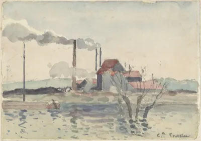 Factory On The Oise At Pontoise