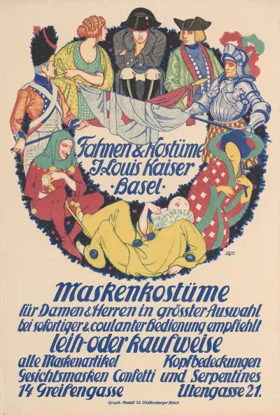 Fahnen Kostume J Louis Kaiser Basel