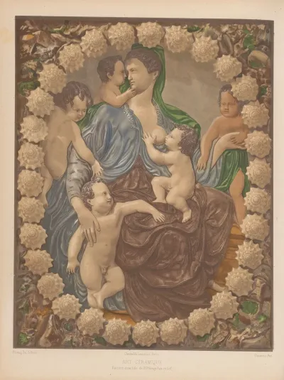 Faience Emaillee De B Palissy Bas Relief