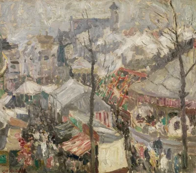 Fair At Vrijdagmarkt In Ghent