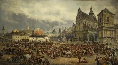 Fair Before Easter At The Bernardine Square In Lviv In 1895