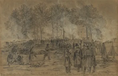 Fair Oaks After The Battle Burying The Dead And Burning The Horses Tuesday 3rd June