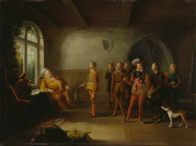 Falstaff And The Recruits From Henry Iv Part Ii