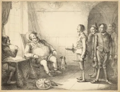 Falstaff At Justice Shallows Mustering His Recruits King Henry Iv Pt 2 Act Iii Sc 2