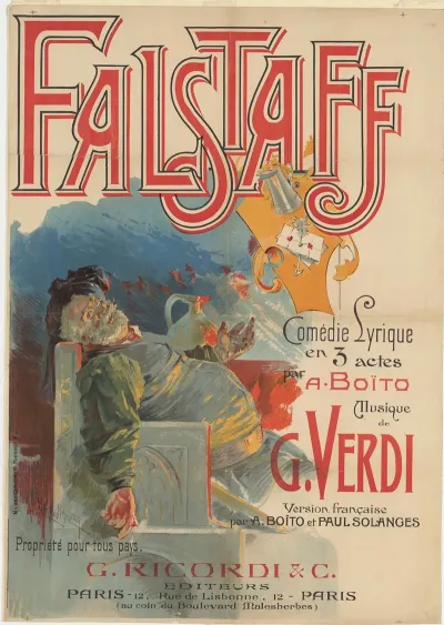 Falstaff Comedie Lyrique E 3 Actes Par A Boito Musique De G Verdi
