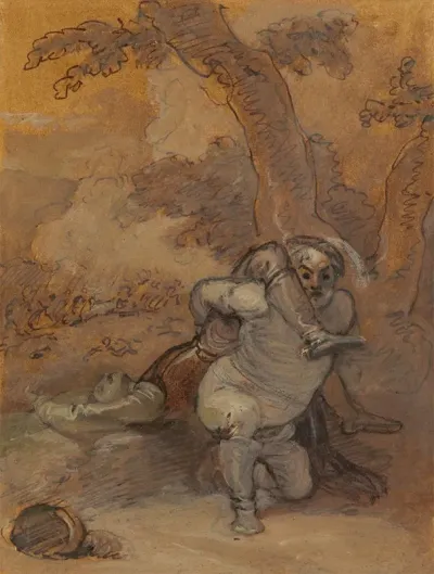 Falstaff Dragging The Body Of Hotspur