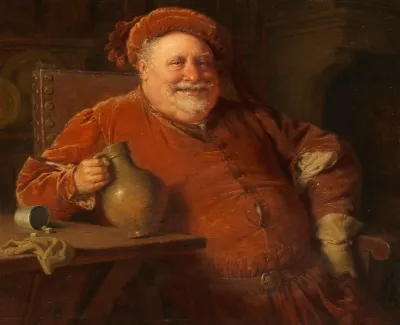 Falstaff Mit Krug Und Wurfelspiel
