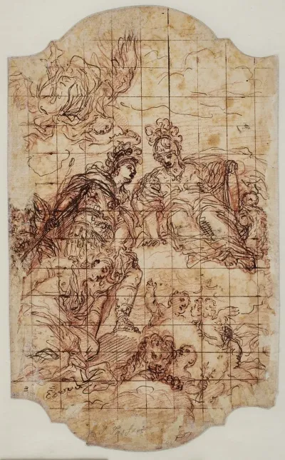 Fama Kroner Scipio Africanus Samme Motiv Som Pa Tegningens Forside Spejlvendt