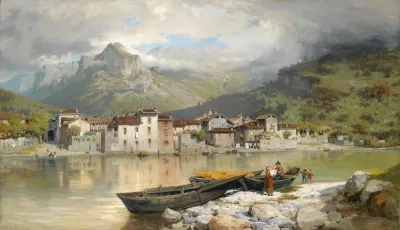 Famiglia Pescatore A Lecco Sul Lago Di Como