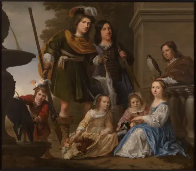 Family Portrait Of The Children Of Maerten Harpertsz Tromp 1598 1653