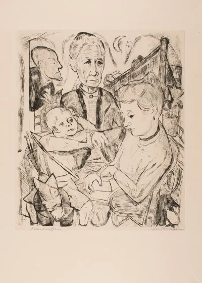 Family Scene Beckmann Family Plate 2 From The Portfolio Faces