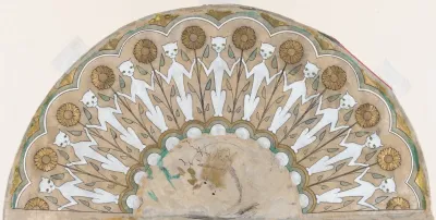 Fan Design With Cats And Sunflowers