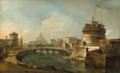 Fanciful View Of The Castel Santangelorome