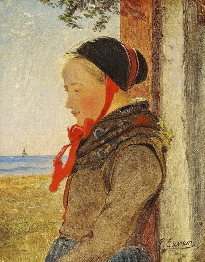 Fanopige I En Dorabning En Solskinsdag