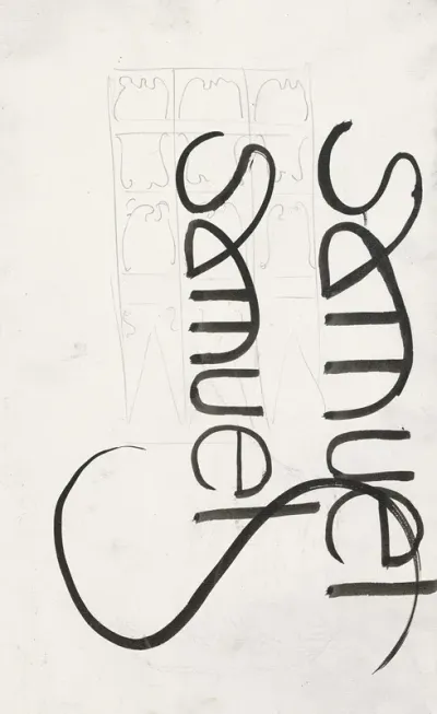 Fantasieornament En De Naam Samuel In Sierletters