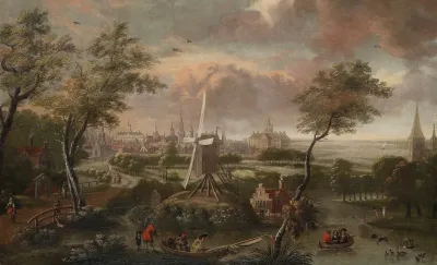 Fantasy View Of Amsterdam From Weesp