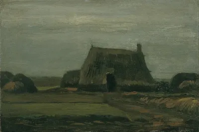 Farm With Stacks Of Peat