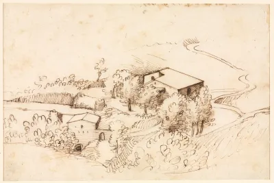 Farm With Trees In A Hilly Landscape 2