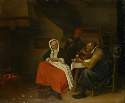 Farmer Eating Eggs