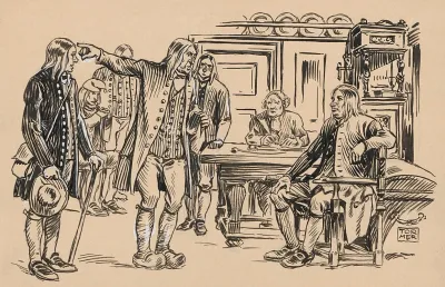 Farmers Gathered In A Living Room