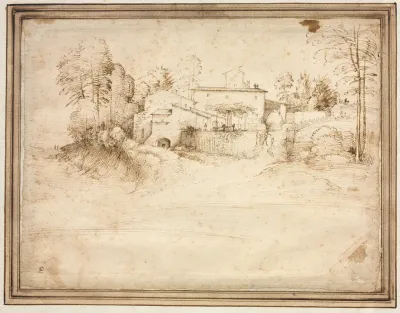 Farmhouse On The Slope Of A Hill