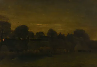 Farming Village At Twilight