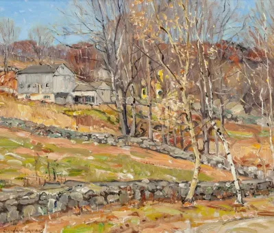 Farmstead And Stone Fence