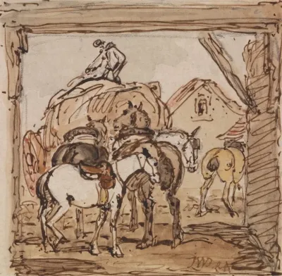 Farmyard And Horses