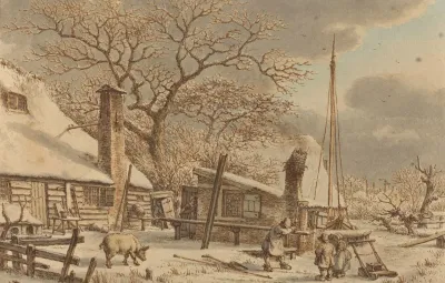 Farmyard In Winter 2